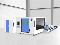 Laserschneidmaschine-Blatt-Rohrfaserlaserschneidmaschine mit Austauschplattform-Metallbearbeitung